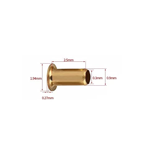 M0.9(d)2.5(L)mm 0.9mm Metal Elements Copper Hollow Rivet Double-sided circuit board PCB vias nails