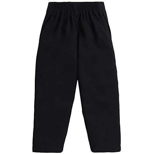 Image of Hopscotch Boys Regular Fit Faux waistcoat Cotton Solid Faux Blazer and Pant Set in Black Color
