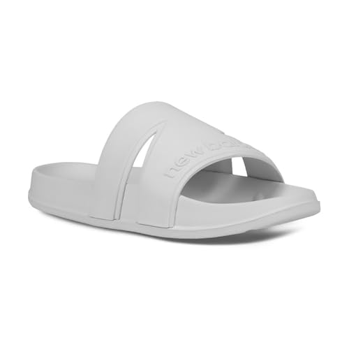 New Balance Men's Slide Sandal, White, One Size4