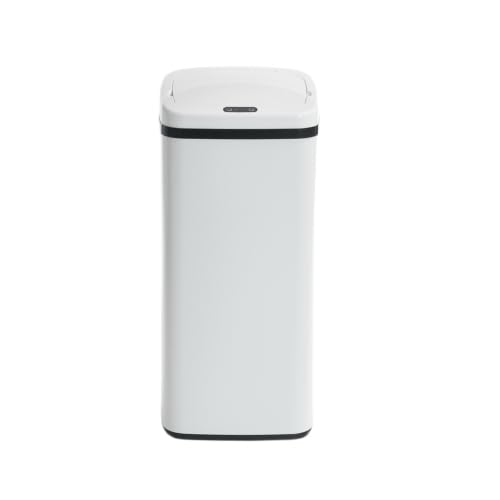 ゴミ箱 自動開閉 45L 大容量 センサー式 ステンレス 静音 省エネ 長時間開け対応 ふた付き ダストボックス 非接触 衛生的 キッチン リビング おしゃれ ブラウン (白)