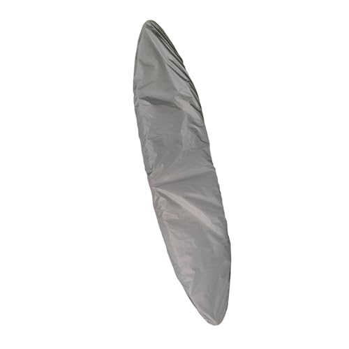 RCGOFOLLOW Breathable Kayak Cover Boat Storage Sun Protections Tough Paddle Boards Cover Dust Skirt Adjustable Bungee Cords Wrap Canoe Boat And Hull Tight Without Shifting, Gray, 400cm