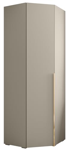 ABIKSMEBLE Inova 1 Armoire d'angle - Penderie avec Etagères et Barres - Meuble de Rangement - pour Chambre à Coucher, Chambre d'Adolescente, Entrée -...