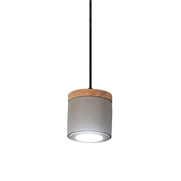 Suspension béton et bois chêne loft style industriel vintage pour plafonnier moderne