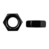 HONJIE 100pcs M2.5 Hex Nuts Carbon Steel Hexagonal 0.1'/2.5mm Hex Nut Black Color