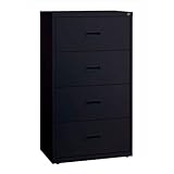 30 in. HL1000 Series Lateral File with 4-Drawer - Black