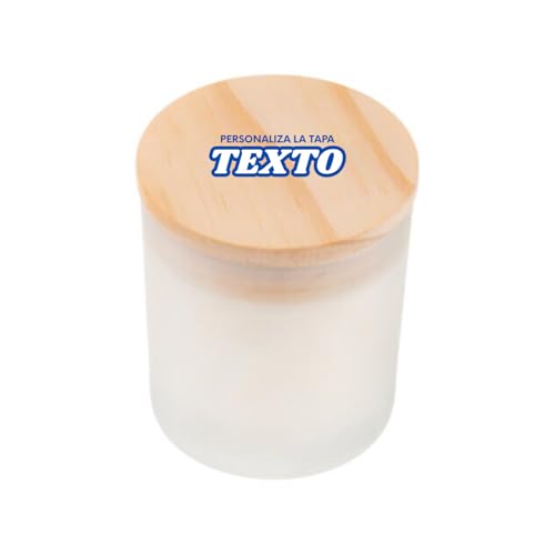 PROMO-SHOP - Vela Aromática de Lavanda con Cera de Soja Sostenible, 48h de Relajación, Tapa de Madera Personalizable, Regalo para Comuniones, Navidad