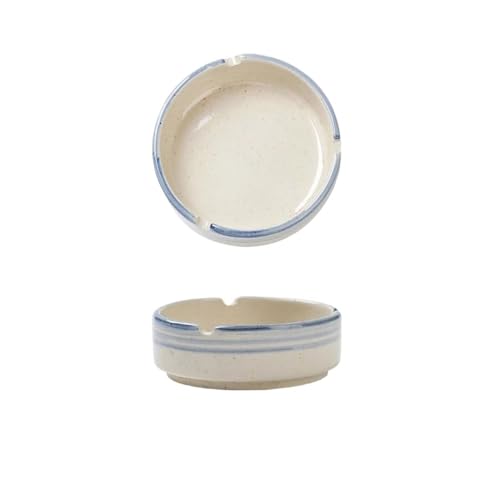 Cendrier rond céramique lavable pour table et maison