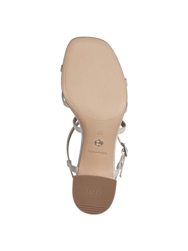 Sandaletten Tamaris Damen Sandalen mit Absatz und veganem Textil