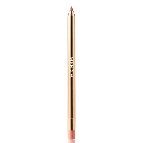 MERODA® Signature Lip Liner Perfect Nude [WATERPROOF] - Lipliner for Hydrating Lips & Long Lasting - Lip Pencil Opaque & Vegan - Lip Liner Pencil with Mini Sharpener - Nude Lip Liner - Lip Pencil