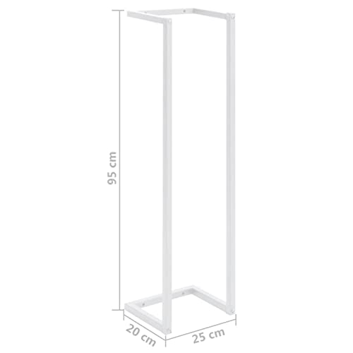 Toallero blanco de acero para puerta de 25x20x95 cm 7