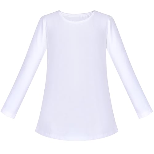 Sunny Fashion 2 Pack Girls Top Tee Shirt Base Layer Comfort Cotton Soft4