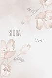  Sidra: Arabic Calligraphy Name with Smooth Stone Water Color Flowers Notebook Journal for Girls and Women, Personalized Sidra Diary, 6x9 120 pages ... Family and Coworker, Arabic Female Gift