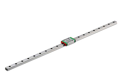 TEN-HIGH MGN9 50mm Linear Guide Rail Linear Motion Slide Rails Linear Motion Products, for 3D Printer and CNC Machine, 1pcs Rail + 1pcs MGN9H Block Bearing (Longer Block)