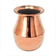 Brass Mart Copper Lota Kalash Pot 100ml Used as Poojan Worship Home Temple Garden Storage Water Beneficial for Health