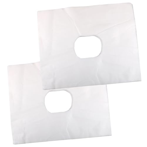 NOLITOY 200Pcs Disposable Face Massage Covers Non Woven Headrest Covers for Massage Bed Ergonomic Design for Beauty Salons Home Use Soft Convenient Facial Cushions