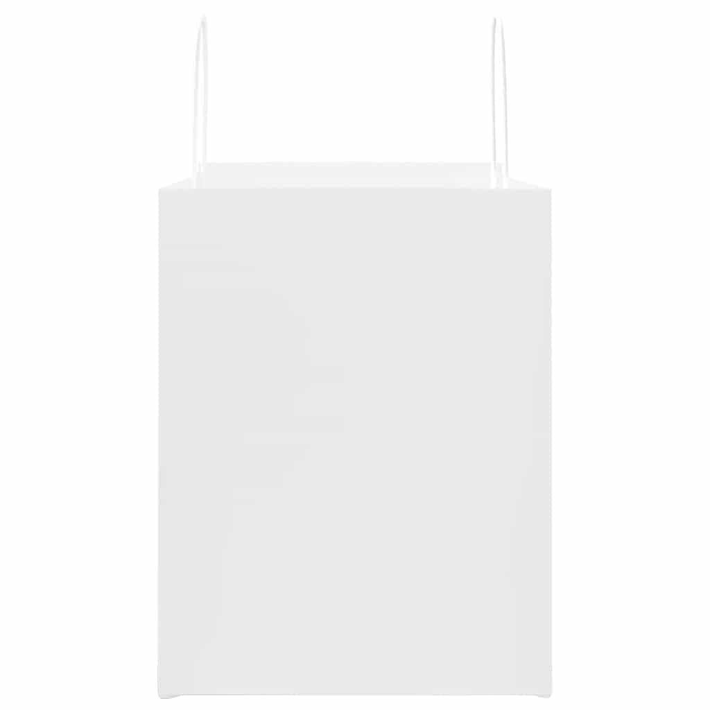 Papiertragetaschen Weiß 32x22x28 cm aus Kraftpapier 250 Stück mit Papierseilhenkeln Tragetasche vielseitig für Geschenk, Party, Hochzeit, Geburtstag, Weihnachten