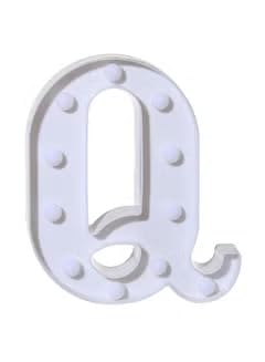 Q Alphabet LED Letter Light 4.5X18X22Cm White