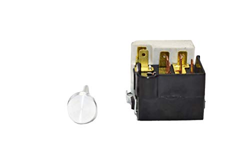 A-Team Performance Headlight Switch Assembly - Billet Aluminum Knob & Billet Dash Knobs - Compatible with 1968-1984 Chevy GM Street Rod Trucks & Street Rod Headlight Switch - Push Button, Panel Mount