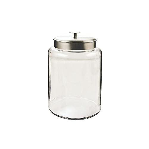 Anchor Hocking MONTANA 9,5 L Vorratsdosen Glas mit Deckel aus Metall, luftdichter Kalk-Natron Glasbehälter mit Deckel zur Aufbewahrung von Müsli, Nudeln, Süßigkeiten, für Küche & Haushalt