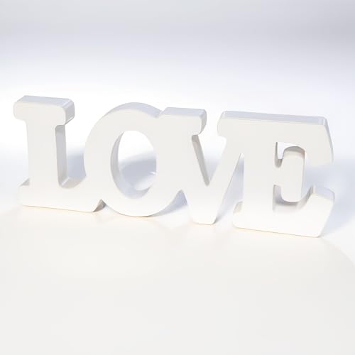 LLPMutu Love Sign Wooden Blocks Freestanding Love...