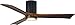 Matthews IR3HLK-BK-WA-52 Irene Indoor/Outdoor Damp Rated 52" Flush Mount Ceiling Fan with LED Light and Remote & Wall Control, 3 Walnut Tone Solid Wood Blades, Matte Black