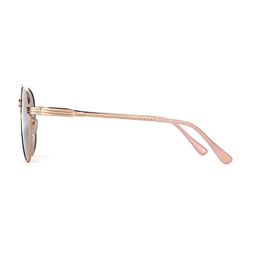Foster Grant womens Everly Polarized for Digital Sunglasses Sunglasses, Rose Gold and Pink Enamel, 52mm US3