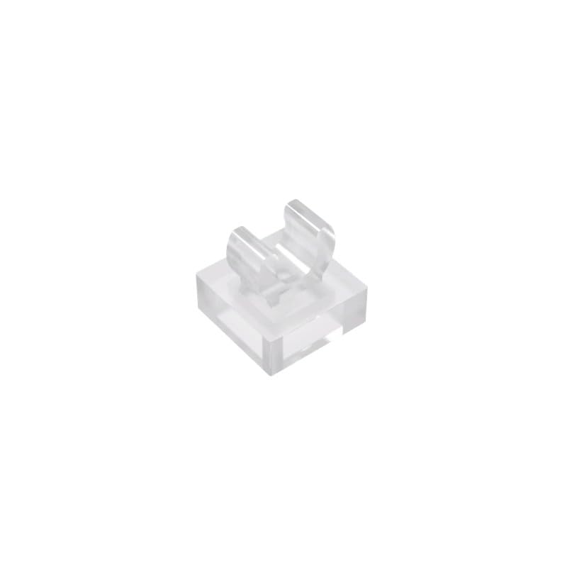 Gobricks 15712 Hinge Plate Tile Special 1x1 with Clip with Rounded Edges 50 Pieces GDS-818 Compatible with Lego Building Blocks Color:Trans-Clear — image 1