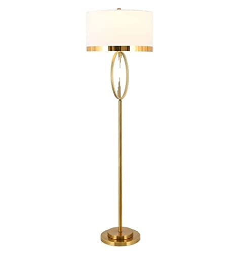 Lámpara de piso alta de estilo vintage con acabados elegantes y luz focal
