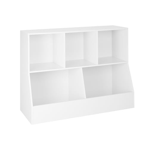 DINZI LVJ Toy Storage Organizer, Kids Bookshelf, Wood Toy Storage Cabinet, 5 Cubby Children Bookcase, 39.4