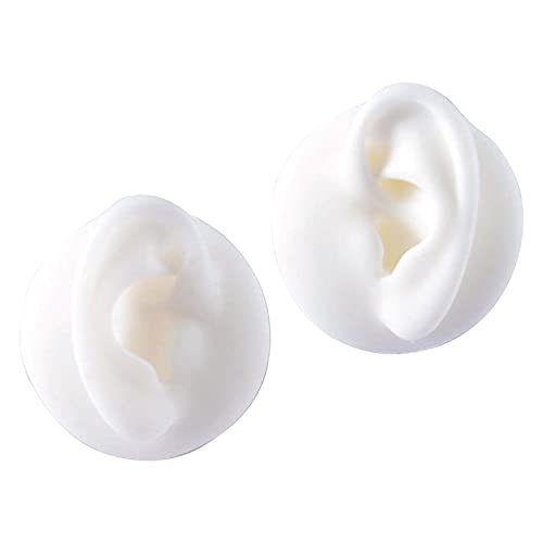 CALANDIS Silicone Ear Model High Simulation Ear Models Right Left for Salon Shop White | Piercing Supplies & Kits