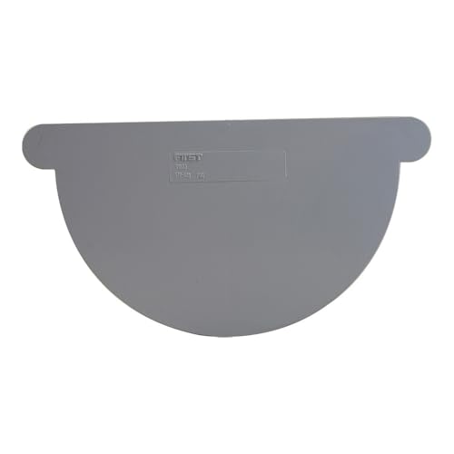 First Plast Fond de gouttière PVC demi-ronde Personnalisable-Gris-33