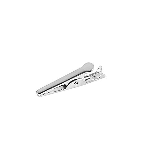 Xuzxinze 100PCS 1.06IN / 27mm Mini Metal Alligator Clips, Crocodile Clamps Silver Tone Plated Line Spring Clamps - Image 4