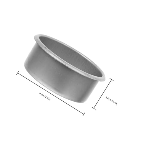 Coupes à bougies en fer au design simple argenté pour support minimaliste