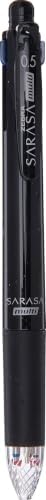 Zebra Multi Function Sarasa 4＋S Black/Red/Blue/Green Ink 0.5mm Ballpoint Pen, 0.5mm Mechanical Pencil, Black Body, J4SA11-BK image 3