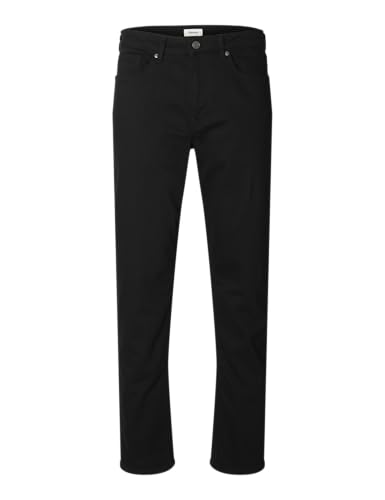 Jeans homme Slh175 Slim Ben Stay Black 600 en denim noir durable