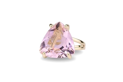 Bague en quartz rose dore pour sublimer vos tenues de bureau et vos sorties de style boho
