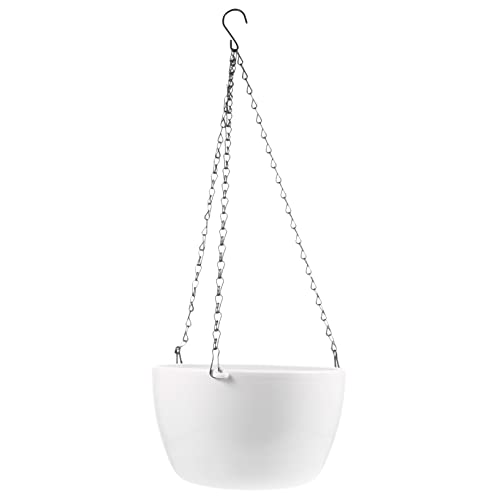 YARNOW Cache-Pot Suspendu Pot De Fleur Suspendu D'intérieur Jardinières Suspendues Jardinière Suspendue avec Trous De Drainage Pot De Plante Suspendu Fer Blanche Juteux Panier Suspendu