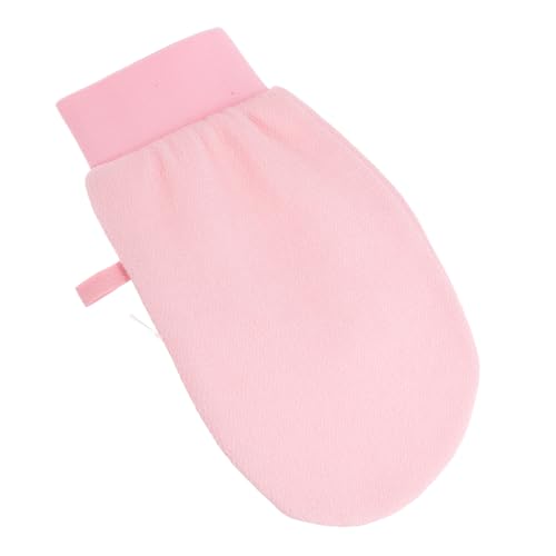 BATHVEVE Guantes De Baño De Doble Cara Para Ducha, Exfoliantes Tipo Toalla, Talla Única, Suaves y Duraderos, Unisex Para Uso Diario Baño y Spa, Color Rosa