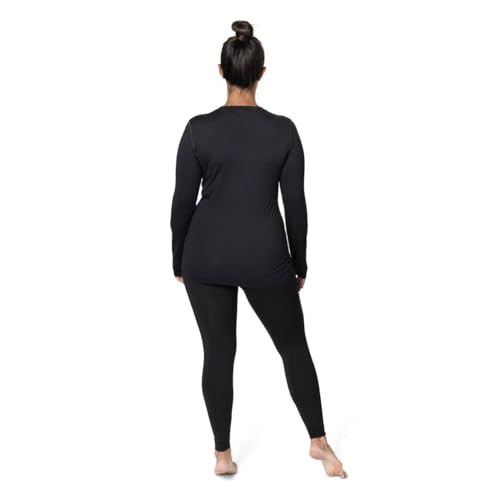 Hot Chillys Womens Clima-Tek Crewneck, Color: Black, Size: M (HC5608-101-M) by Hot Chillys - Image 5