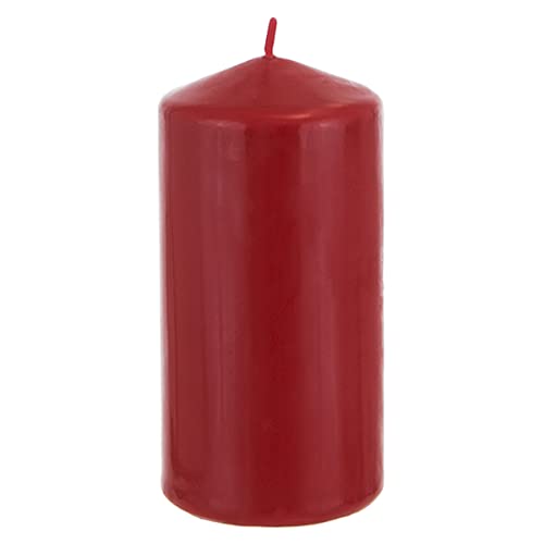 Mega Candles 1 pc Unscented Dome Top Red Pillar Candles, Pressed Premium Wax Candle 3 Inch x 6 Inch, Home Décor, Weddings, Parties, Festivities, Occasions, Florists, Events, Prayers, Memorials