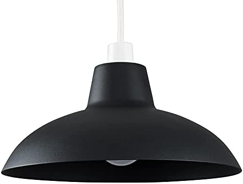 MiniSun Retro Style Dark Grey Metal Easy Fit Ceiling Pendant Light Shade
