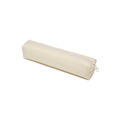 Image of Oxford Fabric Color Pencil Case Multifuncional and Simple with Zipper for School (Cream,Oxford Fabric)