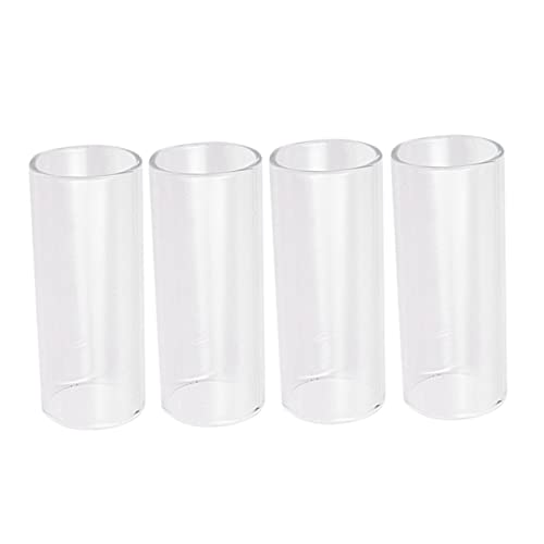 Toddmomy 4pcs Glass Guitar Slides for Electric Acoustic Instruments Durable Slide Bars for Enhanced Sound Comfortable Grip for Musicians Guitarists