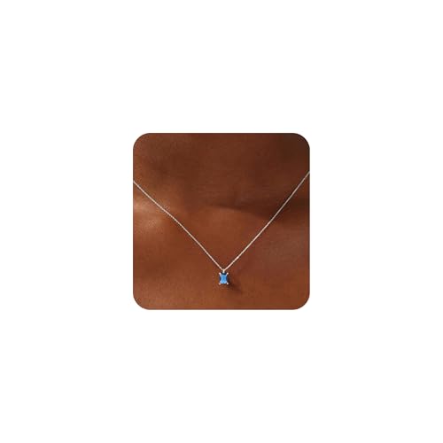 Gold Necklace for Women - 18K Gold Plated Birthstone Necklace Diamond Necklaces Mothers Dainty Gold Pendant Necklaces Birthday Gifts for Women Jewelry