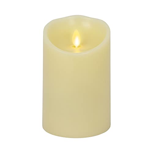 Luminara Flameless Candle: Unscented Moving Flame Candle With Timer (5