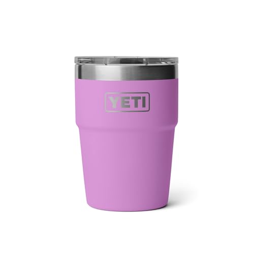 Image of YETI Rambler 16 oz Stackable Tumbler, Vacuum Insulated, Stainless Steel with MagSlider Lid, Desert Bloom