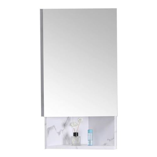 Armario de baño con Espejo de Esquina, pequeño, Triangular, para Pared, de Madera Maciza, Combinado.