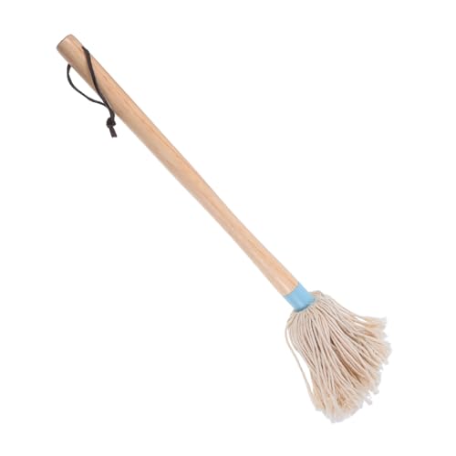 BESTYASH Bbq Basting Mop Brush with Cotton and Natural Rubberwood Handle for Grilling and Applying Sauces Easy to Clean and High-temperature Resistant Cooking Tool