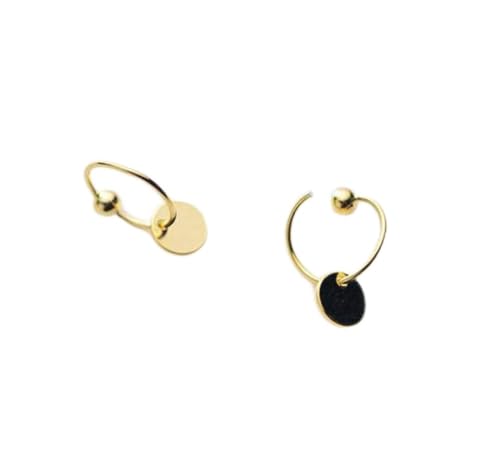 Boucles d'oreilles champignon blanc pour femme au style Mori et disque mat