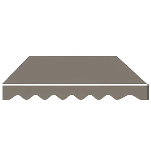 Toile auvent rétractable 7x4 polyester imperméable gris foncé pour store terrasse